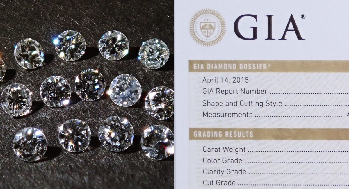 ダイヤモンド　鑑定書　GIA