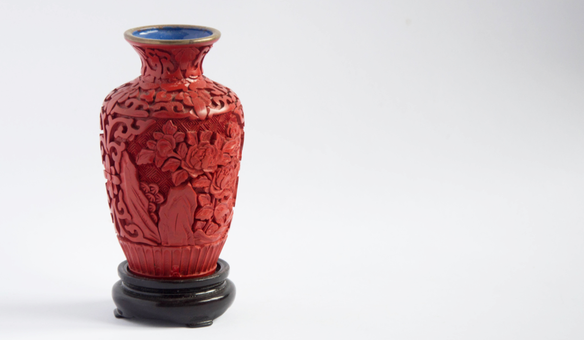 辰砂　シンシャ　彫刻品