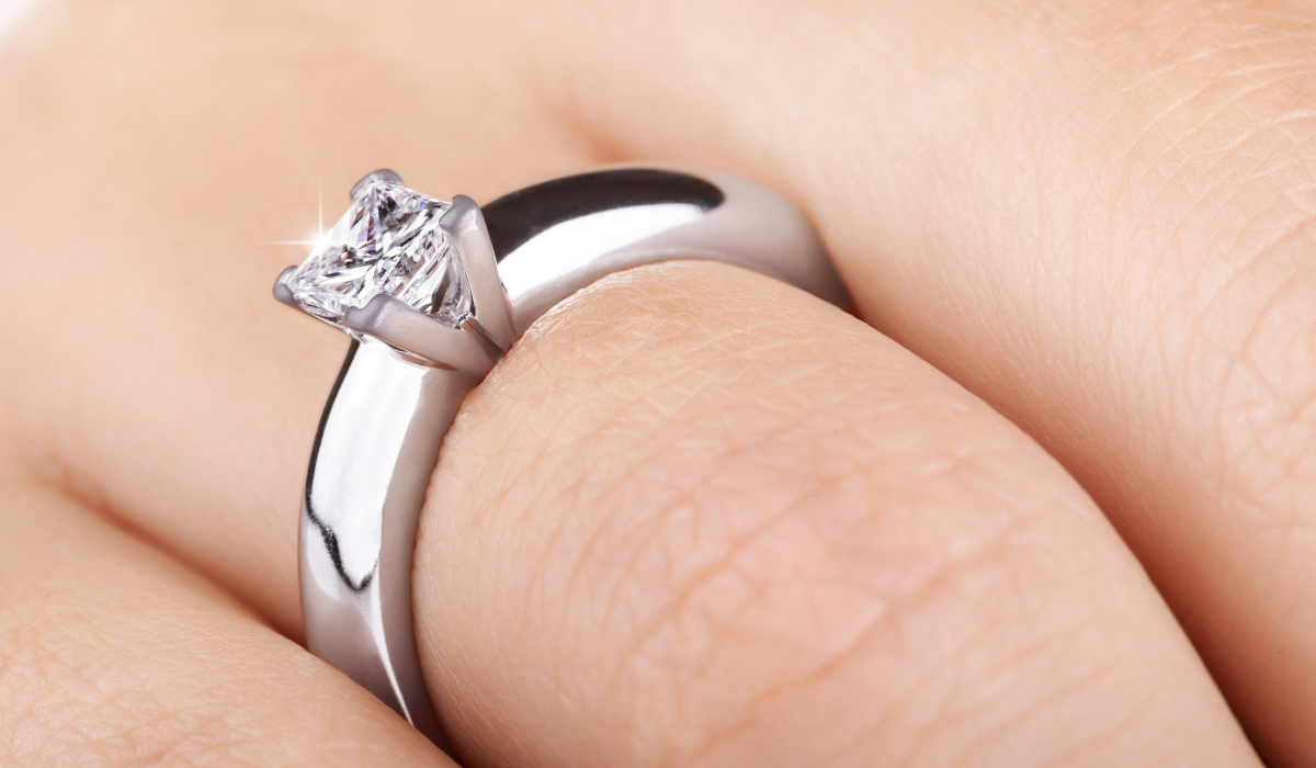 プリンセスカット ダイヤモンドリング