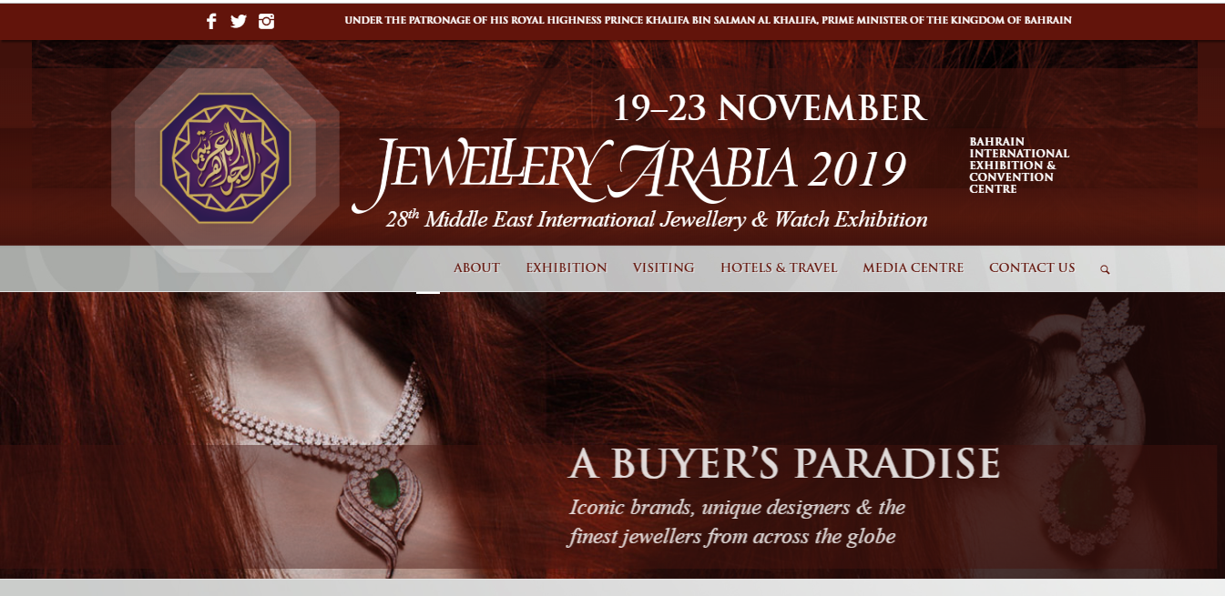 中東国際ジュエリー時計展(ジュエリーアラビア2019)公式サイト