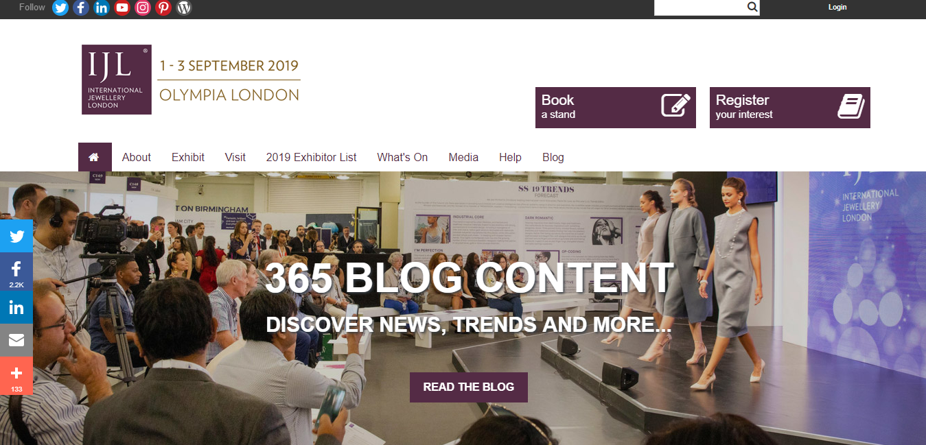 インターナショナルジュエリーロンドン2019公式サイト