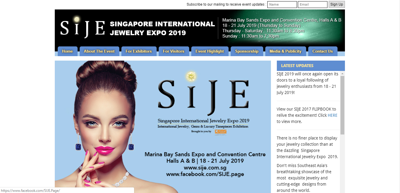 シンガポール国際ジュエリーエキスポ公式サイト