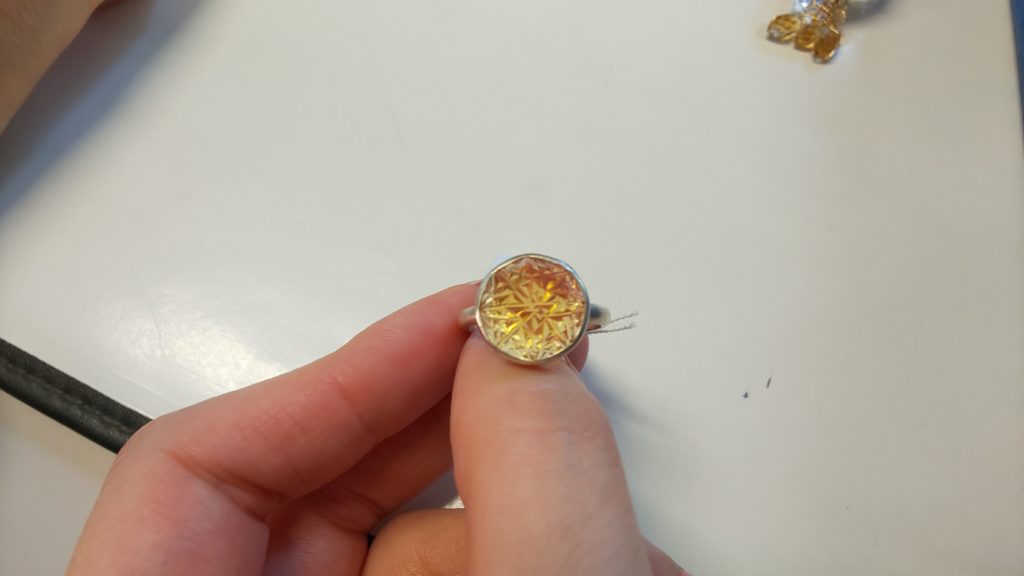 甲州貴石切子 指輪