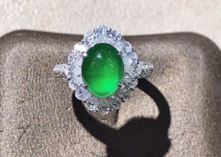 ヒスイ　琅玕　リング