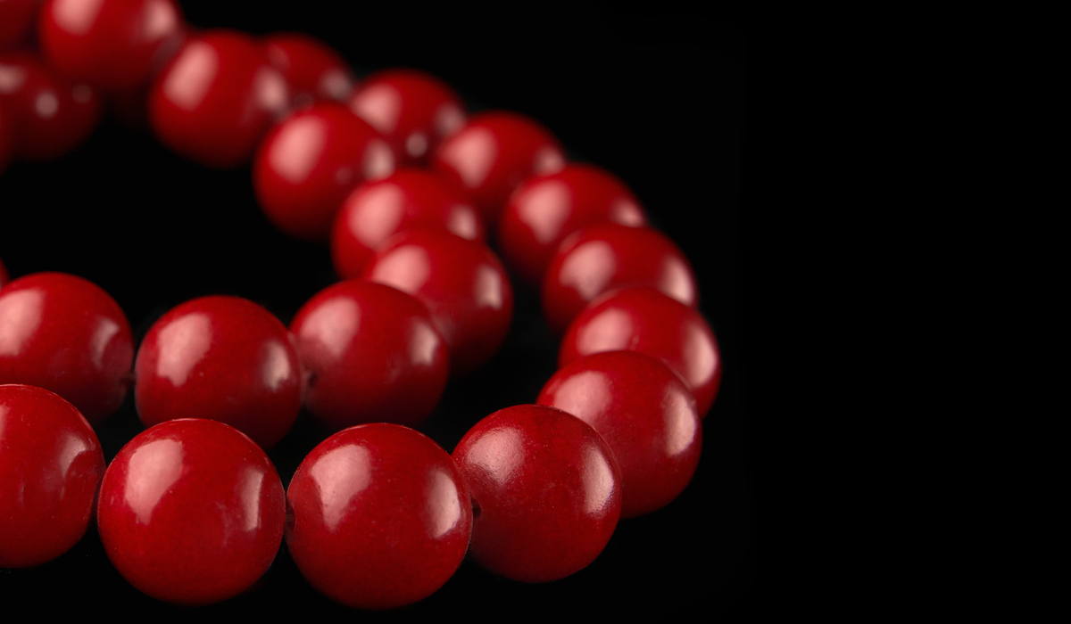 赤サンゴ　ビーズ