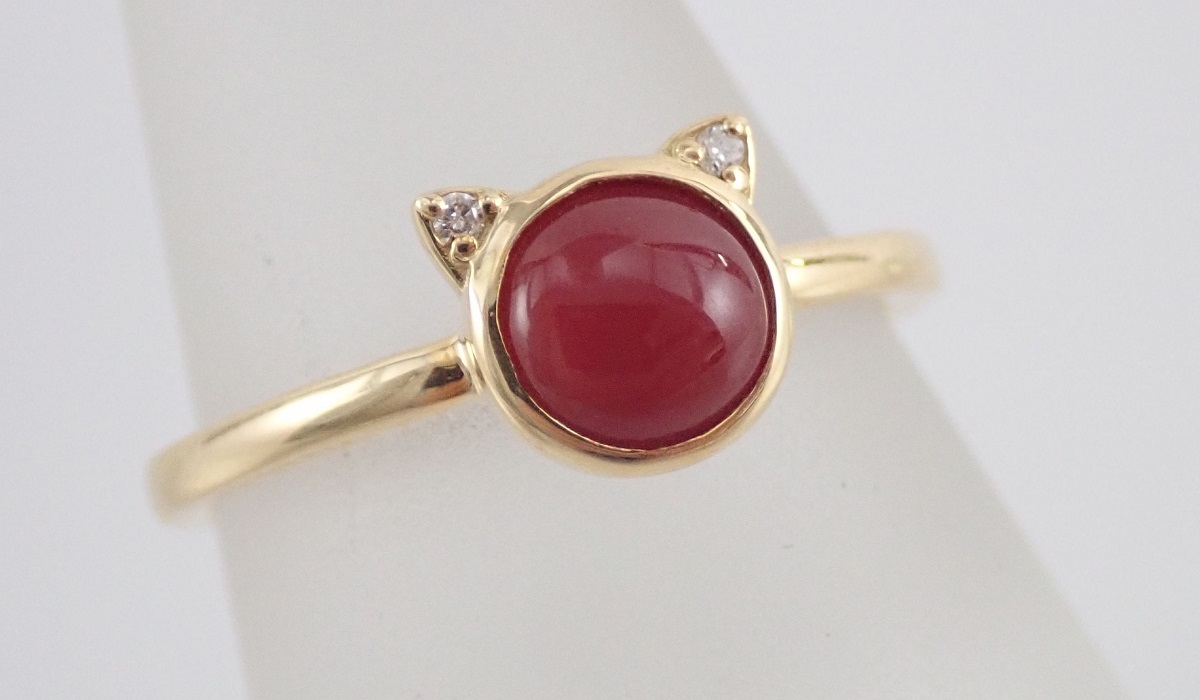 血赤サンゴ　リング