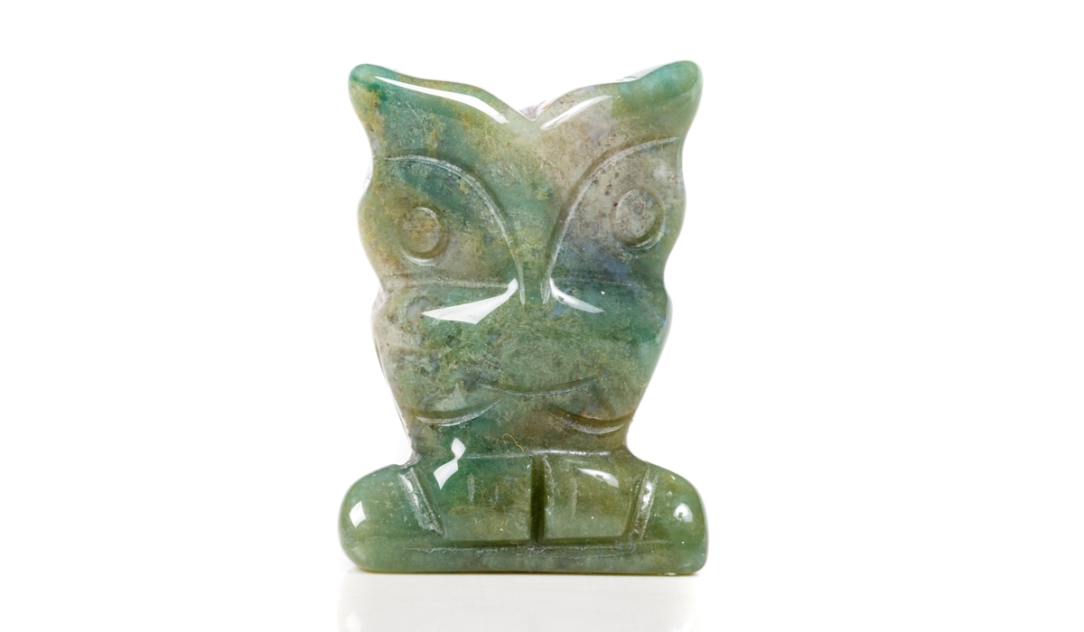 モスアゲート　彫刻