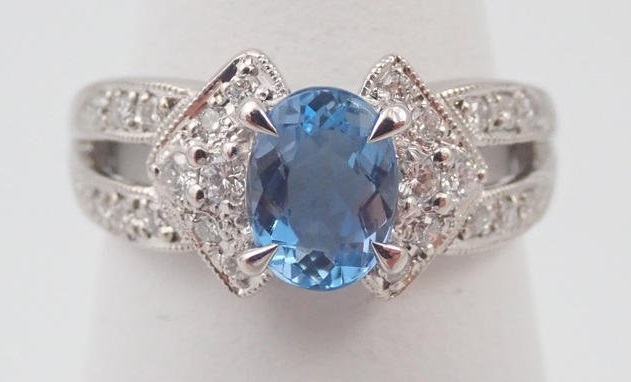 アクアマリン　リング