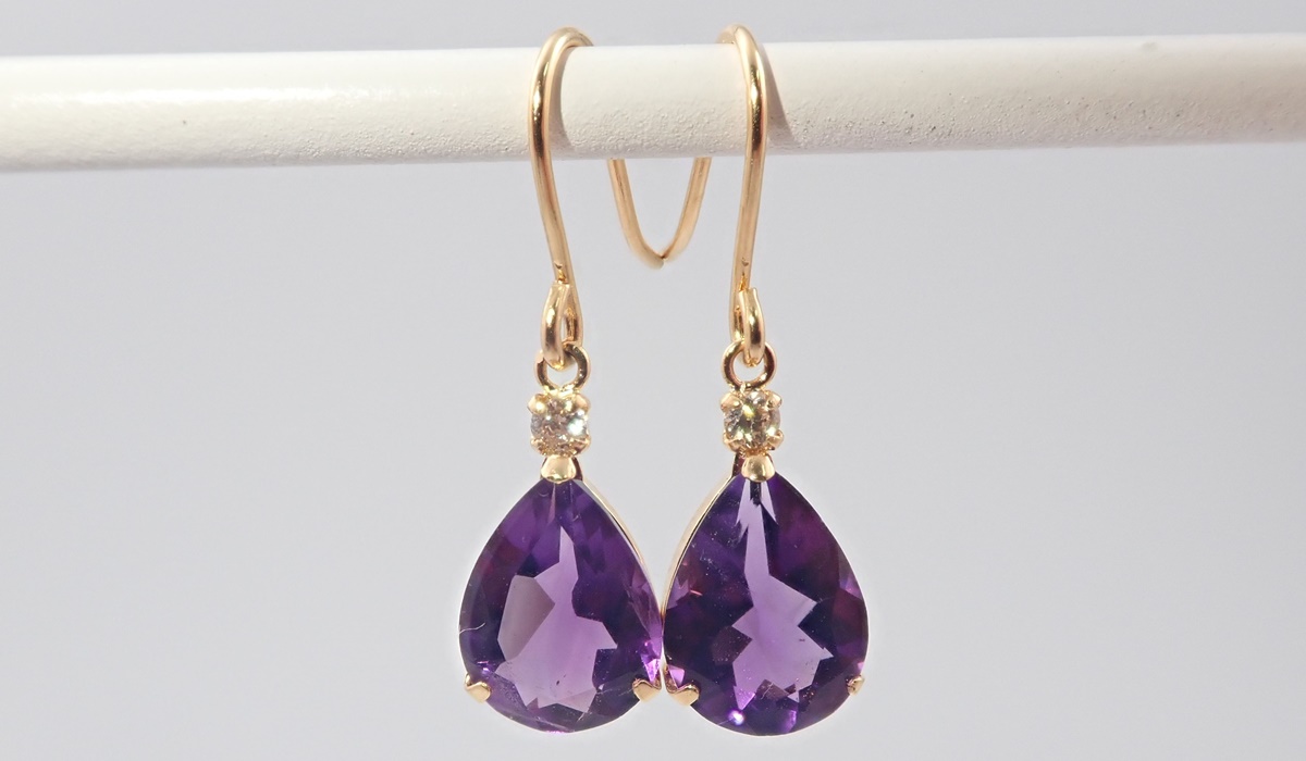 アメジスト　アメシスト　ピアス