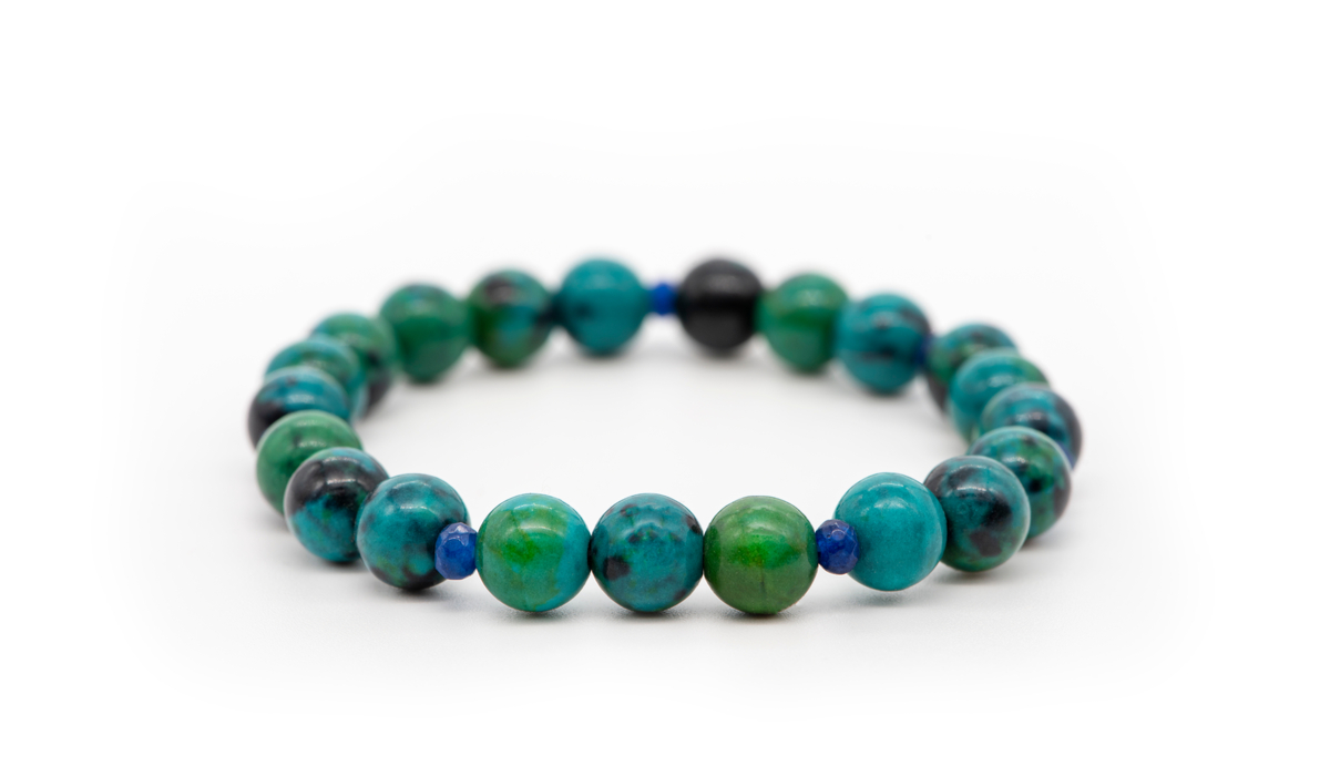 クリソコーラ　ビーズ　ブレスレット