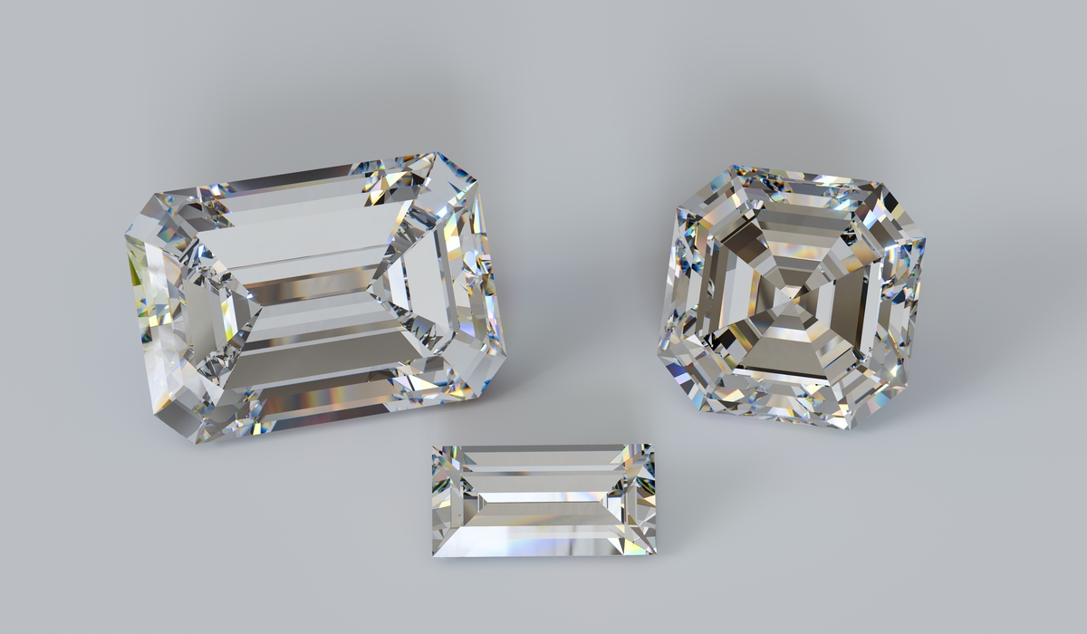 ステップカット　ダイヤモンド