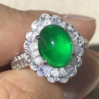 翡翠　ろうかん　リング