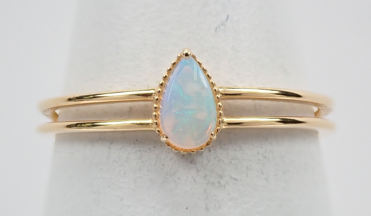オパール ゴールド リング