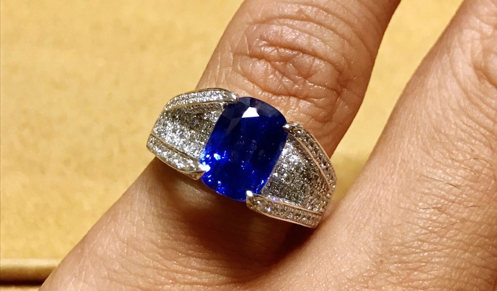 カシミールサファイア　リング