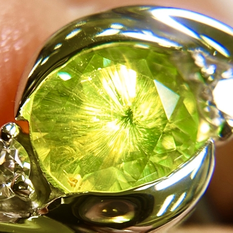 デマントイド　ホーステールインクルージョン　リング