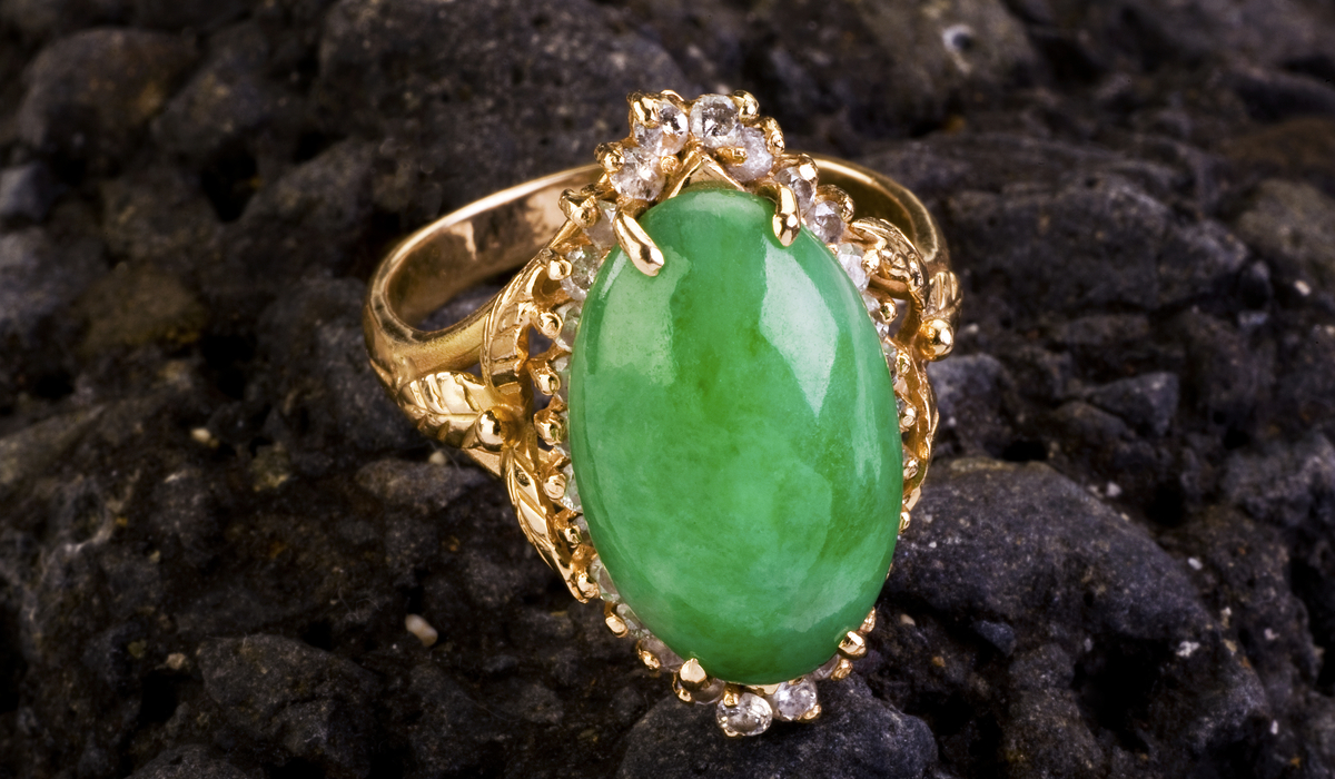 ヒスイ　琅玕　リング