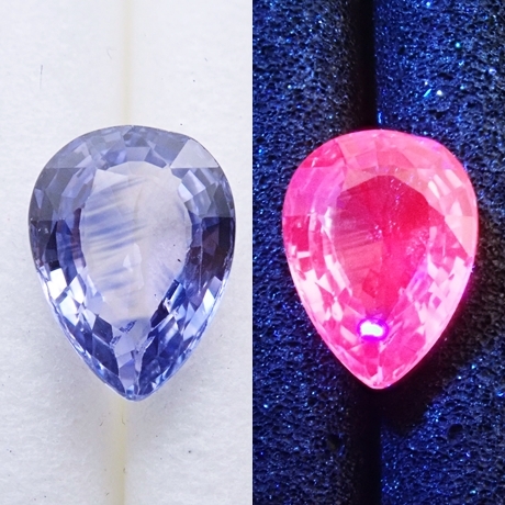 サファイア　蛍光性