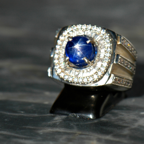 スターサファイア　リング